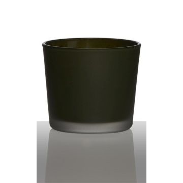 Grand verre à bougie ALENA FROST, vert foncé mat, 9cm, Ø10cm Grand verre à bougie ALENA FROST, vert foncé mat, 9cm, Ø10cm