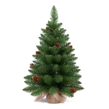 Sapin artificiel HEINOLA avec pommes de pin, sac de jute, 60cm, Ø40cm Sapin artificiel HEINOLA avec pommes de pin, sac de jute, 60cm, Ø40cm