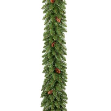 Guirlande de sapin artificielle HEINOLA avec pommes de pin, vert, 270cm, Ø30cm