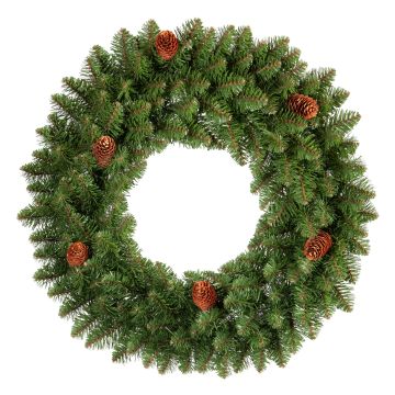 Couronne de sapin artificielle HEINOLA avec pommes de pin, vert, Ø45cm Couronne de sapin artificielle HEINOLA avec pommes de pin, vert, Ø45cm