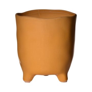 Pot à plantes CATIA avec pieds, céramique, orange-marron, 16cm, Ø15,5cm Pot à plantes CATIA avec pieds, céramique, orange-marron, 16cm, Ø15,5cm