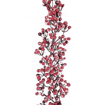 Guirlande déco Symphorine ZENMIR, enneigé, rouge, 185cm, Ø25cm Guirlande déco Symphorine ZENMIR, enneigé, rouge, 185cm, Ø25cm