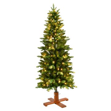 Sapin de Noël artificiel élancé OULU SPEED, LEDs, 180cm, Ø70cm
