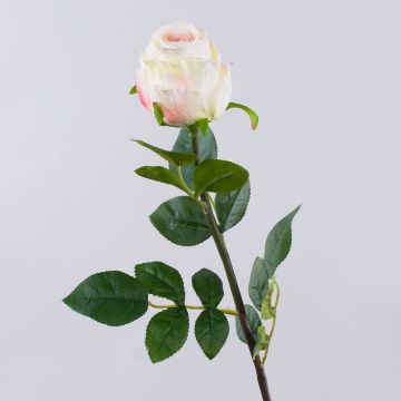Rose artificielle SUNJIK, blanc-rose, 75cm, Ø7cm Rose artificielle SUNJIK, blanc-rose, 75cm, Ø7cm