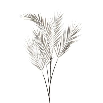 Fausse branche Dypsis lutescens LARMO, argent métallique, 115cm Fausse branche Dypsis lutescens LARMO, argent métallique, 115cm
