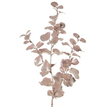 Branche d'eucalyptus artificielle MALFHY, rose clair métallisé, 75 cm