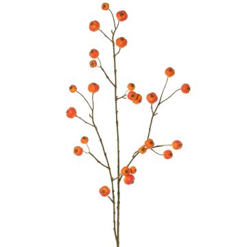 Branche artificielle de pommier ornemental NONGIH avec fruits, orange, 90 cm
