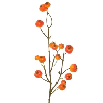 Branche artificielle de pommier ornemental NONGIH avec fruits, orange, 60 cm