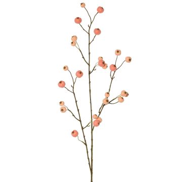 Branche artificielle de pommier ornemental NONGIH avec fruits, rose clair, 90 cm