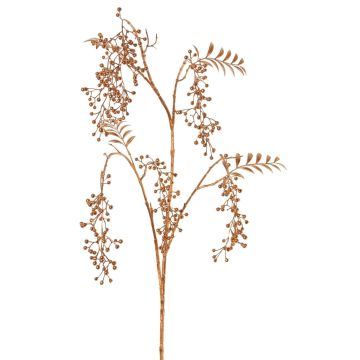 Branche artificielle de poivrier NELFHY avec baies, cuivre métallisé, 125 cm Branche artificielle de poivrier NELFHY avec baies, cuivre métallisé, 125 cm