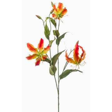 Branche décorative de gloriosa TROFEL, orange-jaune, 90 cm
