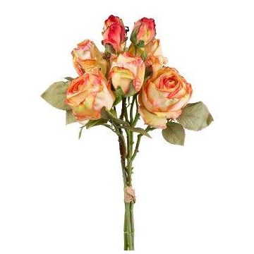 Bouquet artificiel de roses JARZO, jaune-orange, 55cm Bouquet artificiel de roses JARZO, jaune-orange, 55cm