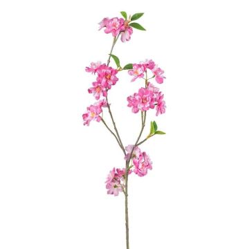 Branche artificielle de cerisier du Japon FYNLOK avec des fleurs, rose fuchsia, 75cm