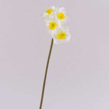 Narcisse artificiel SEPUNY, blanc-jaune, 40 cm, Ø 6 cm