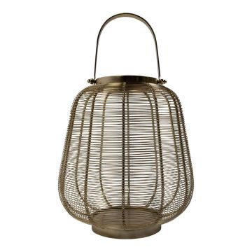 Lanterne en aluminium CONSTANTINE avec anse, doré, 30cm, Ø27cm