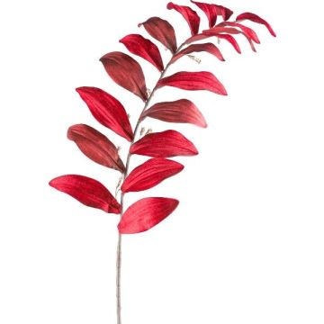 Branche artificielle de sceau de Salomon PRIHON avec fleurs, rouge rubis, 120cm
