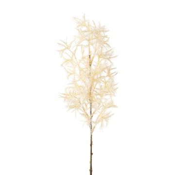 Branche artificielle Cotinus coggygria SLANDE avec des fleurs, crème, 45cm