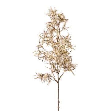 Branche artificielle Cotinus coggygria SLANDE avec des fleurs, gris, 45cm