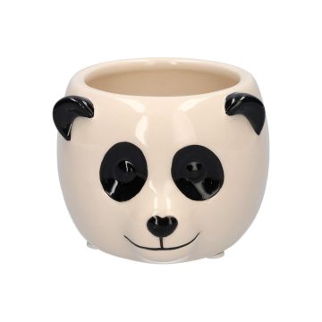 Pot de fleurs Panda KIRINA en céramique, blanc-noir, 9,3 x 8,4 x 6,5 cm