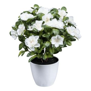 Fleur artificielle azalée WHENFA dans un pot décoratif blanc, blanche, 30 cm Fleur artificielle azalée WHENFA dans un pot décoratif blanc, blanche, 30 cm