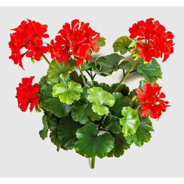 Fleur artificielle géranium OTTAVIA sur tige, crossdoor, rouge, 40 cm