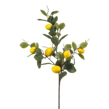 Fausse branche de citronnier QUEOSHA avec des fruits, jaune, 95cm
