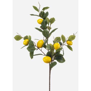 Fausse branche de citronnier QUEOSHA avec des fruits, jaune, 95cm