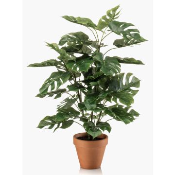 Plante artificielle Philodendron monstera deliciosa HINAGIKU dans un pot en terre cuite, 65 cm