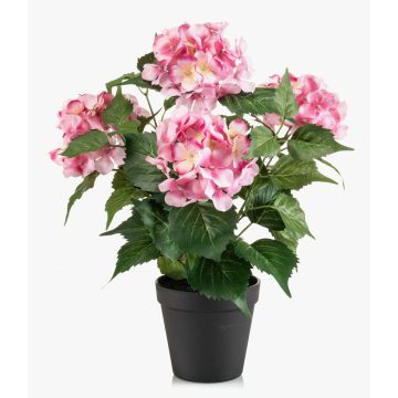 Hortensia artificiel DORJA dans un pot décoratif, rose, 40 cm Hortensia artificiel DORJA dans un pot décoratif, rose, 40 cm