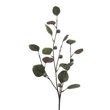 Branche artificielle d'eucalyptus TRAVON avec des fruits, vert, 75cm