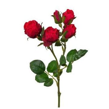 Branche de fleurs artificielles Rose SKURN, rouge, 40cm