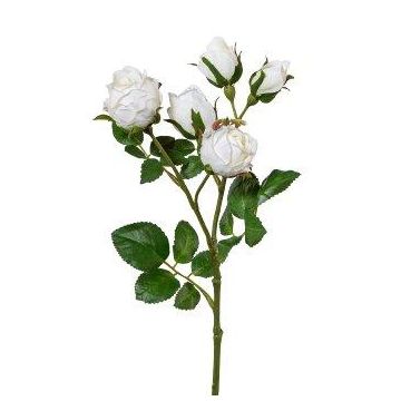 Branche de fleurs artificielles Rose SKURN, blanc, 40cm, Ø2-4,5cm