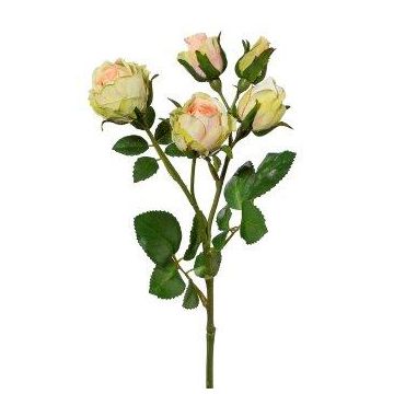 Branche de fleurs artificielles Rose SKURN, abricot, 40cm