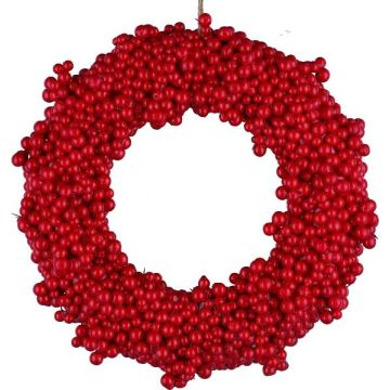 Couronne artificielle de symphorines MUVLO, rouge, Ø28cm