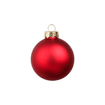 Boule de Noël CLARIBELLE, mate, 30 pièces, rouge, Ø 6 cm