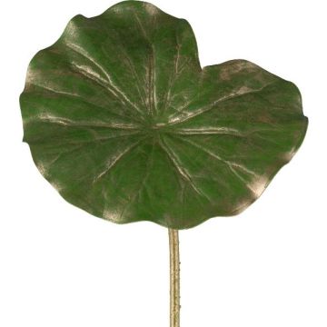 Feuille artificielle de nénuphar MINDA, vert-or, 70 cm