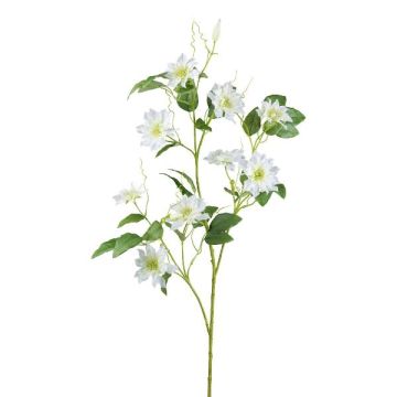 Branche de fleurs artificielles Clématite ZOLME, blanc, 115cm