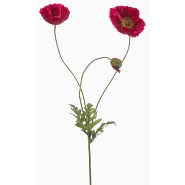 Branche décorative de pavot SCHUNRA, rose vif, 75 cm Branche décorative de pavot SCHUNRA, rose vif, 75 cm