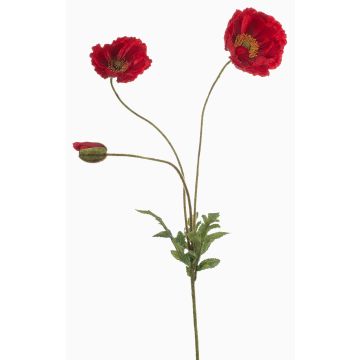 Branche décorative de pavot SCHUNRA, rouge, 75 cm Branche décorative de pavot SCHUNRA, rouge, 75 cm