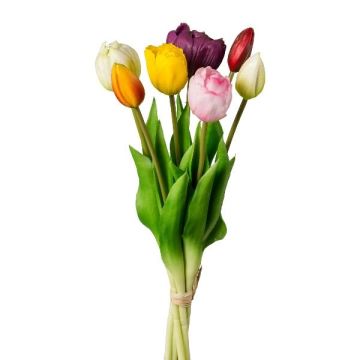Botte de tulipes décoratives LANEA, multicolore, 40cm, Ø20cm Botte de tulipes décoratives LANEA, multicolore, 40cm, Ø20cm