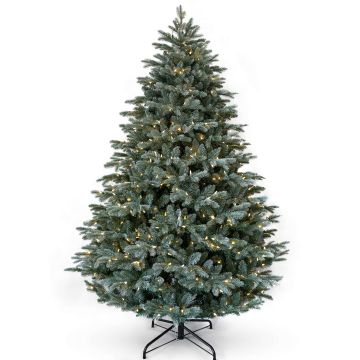 Arbre de Noël artificiel BUFFALO SPEED, givré, LEDs, 230cm, Ø145cm