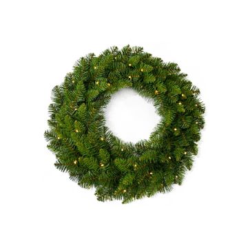 Couronne de sapin artificiel OXNARD, vert, LEDs, Ø60cm Couronne de sapin artificiel OXNARD, vert, LEDs, Ø60cm