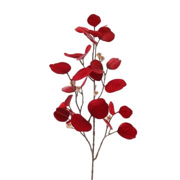 Fausse branche d'eucalyptus INDALA avec fruits, rouge, 85cm