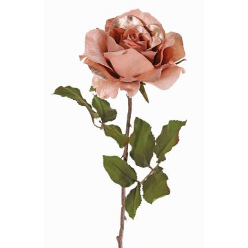 Rose velouté SINDALA, saumon, 60cm, Ø12cm Rose velouté SINDALA, saumon, 60cm, Ø12cm