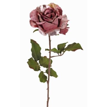 Rose velouté SINDALA, vieux lilas, 60cm, Ø12cm Rose velouté SINDALA, vieux lilas, 60cm, Ø12cm