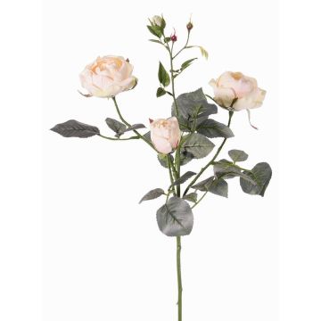 Branche de rose en tissu DIAMANTIS, rose pâle, 70cm, Ø5-8cm