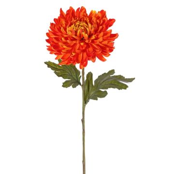 Chrysanthème en tissu DELPHINA, orange, 65cm, Ø14cm