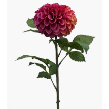 Fleur en tissu Dahlia pompon MILEYA, violet, 75cm