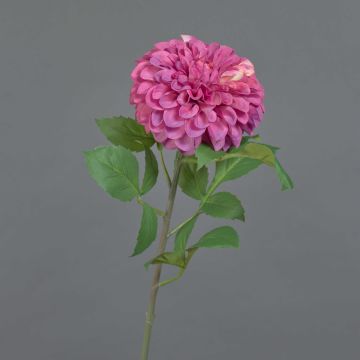 Fleur en tissu Dahlia pompon MILEYA, violet, 75cm