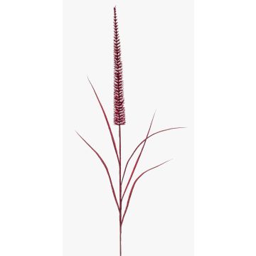 Graminée Pennisetum artificielle ZARIEL avec paillettes, rouge bourgogne, 105cm